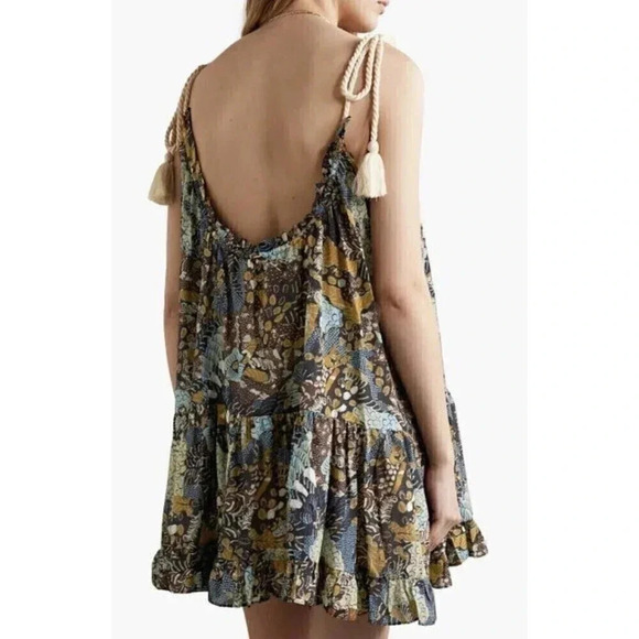 NWT Ulla Johnson TRULA Mini Cover up Dress Cotton Blend Batik Size Medium New - Picture 2 of 11